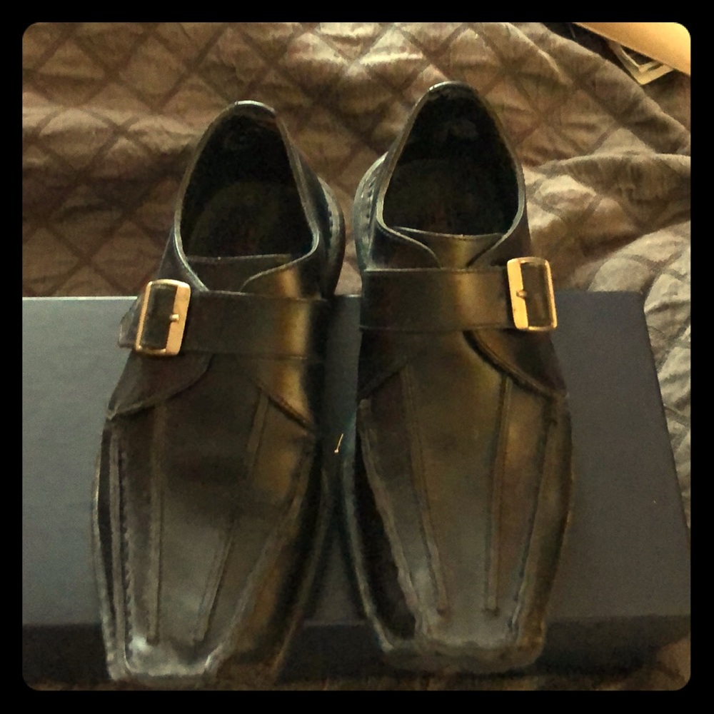 Diesel men’s black leather shoes